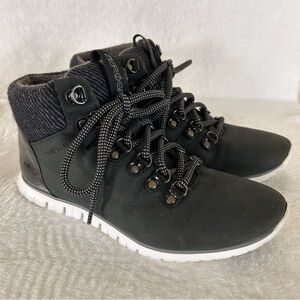 Cole Haan Women's Boots Size 7B Black Waterproof Lace Up High Top Sneakers Hiker